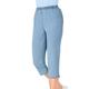 Caprijeans CLASSIC BASICS Gr. 42, Normalgrößen, blau (blue, bleached) Damen Jeans