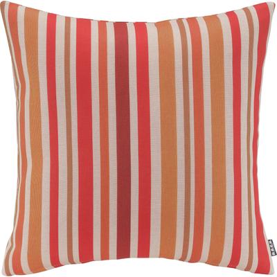 Dekokissen H.O.C.K. "Glory Outdoor", rot (rot, orange, gestreift), B:50cm H:10cm L:50cm, Polyacryl (dralon), Dekokissen_Sitzkissen_Kissenhüllen, wasserabweisend, Kissenhülle mit Füllung, 1 Stück Image