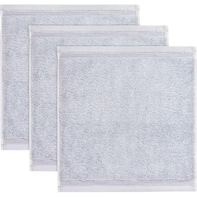 Seiftuch MÖVE "Superwuschel", silber, B:30cm L:30cm, Baumwolle, Waschlappen, Seiftuch Set mit Bordüre, 100% Premium Cotton Baumwolle, weich Image