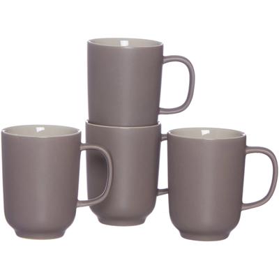 Becher RITZENHOFF & BREKER "Jasper" Trinkgefäße Gr. Ø 8 cm x 10 cm 285 ml, grau (taupe) Kaffeebecher und Kaffeetassen