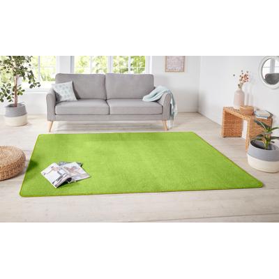 Teppich HANSE HOME "Shashi" Gr. 6, grün, B:200cm H:8,5mm L:300cm, Kunstfaser, Teppiche, Kurzflor, Unifarben, Läufer, weich, Esszimmer, Kinderzimmer, Flur Image