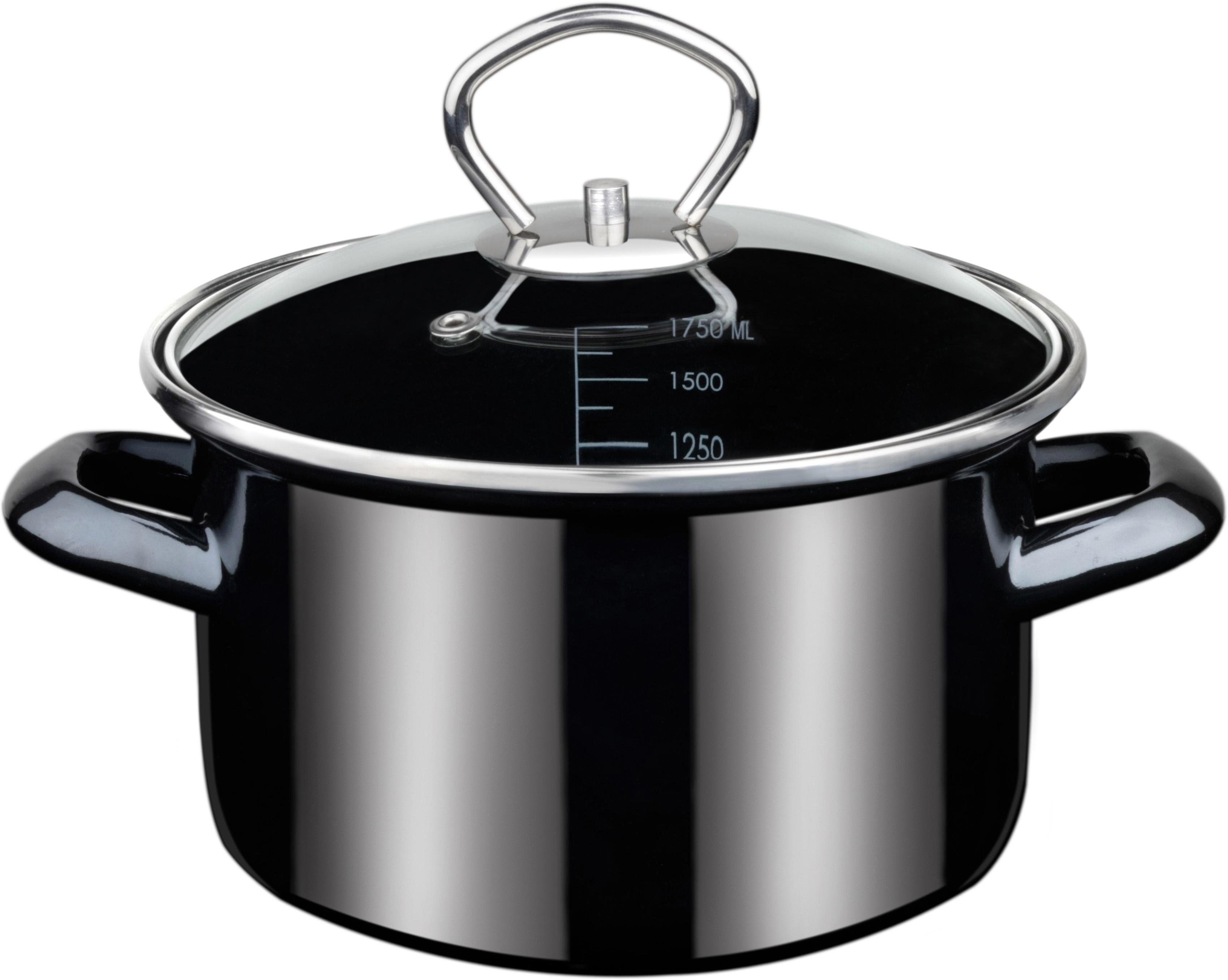 Bratentopf GSW "Profi-Black-Star", schwarz, H:8cm Ø:16cm, Töpfe, Induktion Image