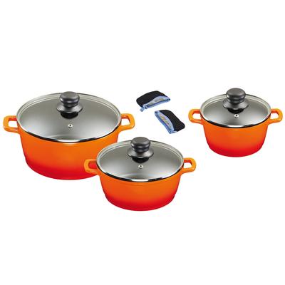 Topf-Set KING, orange, Töpfe, mit gratis Henkelpads, Induktion Image