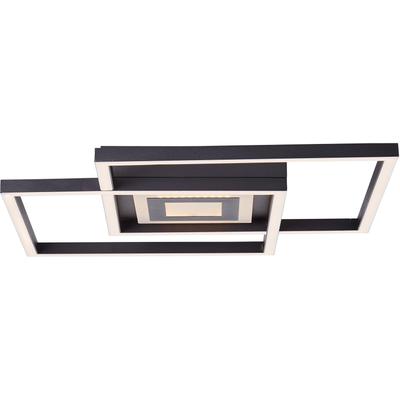 BRILLIANT LED Deckenleuchte "Metis", schwarz, B:30cm H:6,5cm L:40cm, Lampen, 40 x 30 cm, 3-Stufen dimmbar, 3600 lm, warmweiß, Metall, schwarz Image