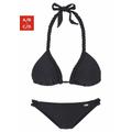 Triangel-Bikini BUFFALO Gr. 42, Cup C/D, schwarz Damen Bikini-Sets Ocean Blue