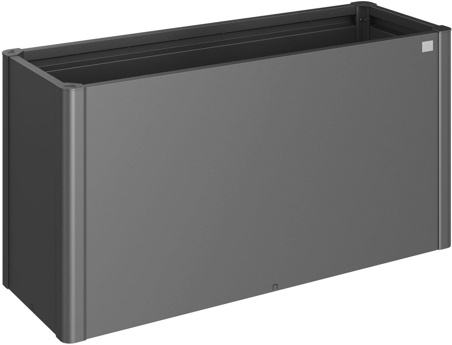 Hochbeet BIOHORT "1,5x0,5, verschiedene Farben", grau (dunkelgrau, metallic), B:152cm H:77cm T:54,7cm, Stahl, Pflanzgefäße, 152x53x77 cm, extrem langlebig, aus Metall Image