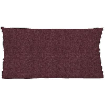 Kissenbezug BIBERNA "Hermal Flanell mit Reißverschluss, Melange-Optik, Wendekissenbezug", rot (burgund), B:40cm L:80cm, Flanell, Obermaterial: 100% Baumwolle, Kissenbezüge, Feinflanell, Made in Germany zertifiziert, kuschelig weich, mit Paspel Image