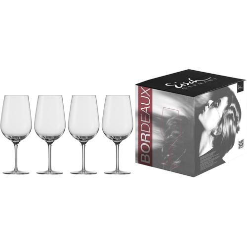 „Rotweinglas EISCH „“Vinezza““ Trinkgefäße Gr. x 23 cm, 655 ml, 4 tlg., farblos (transparent) Weingläser und Dekanter (Bordeauxglas), Bleifrei, 655 ml, 4-teilig“