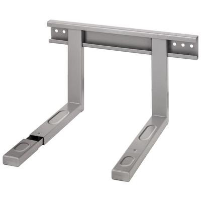 Mikrowellen-Wandhalterung XAVAX "auch für Backofen, Grill", silber, B:26cm H:5,3cm, Metall, Gerätehalterungen, Halterung ausziehbar, grau Image