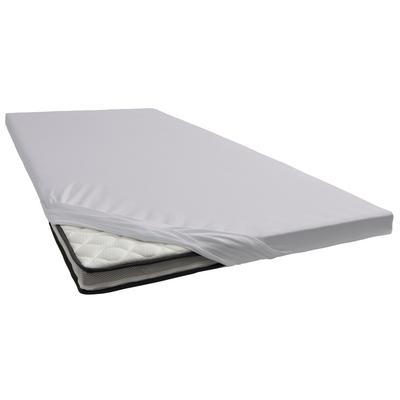 Spannbettlaken BELLANA "Jersey-Elasthan deluxe in Gr. 90x200, 140x200 oder 180x200, für Topper", silber (silberfarben), B:140-160cm L:200-220cm, Jersey-Elasthan, Obermaterial: 95% Baumwolle, 5% Elasthan (LYCRA), Laken, aus Baumwolle, für Matratzen... Image