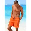 Badeshorts S.OLIVER, Herren, Gr. S (46/48), N-Gr, orange, Microfaser, Polyester, Badehosen, mit trendigem Logoprint