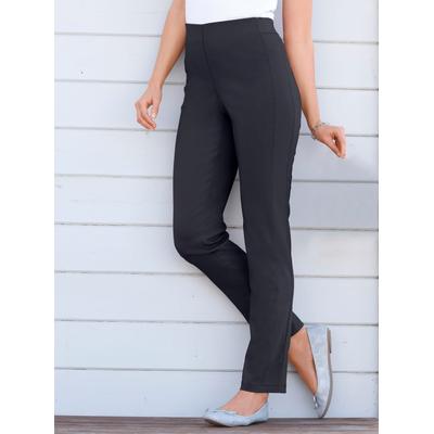 Dehnbund-Hose STEHMANN, Damen, Gr. 23, Kurzgrößen, blau (marine), 72% Viskose, 25% Polyamid, 3% Elasthan, unifarben, lang, Hosen Image