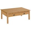 Couchtisch HOME AFFAIRE "Laura" Tische Gr. B/H/T: 110 cm x 42 cm x 70 cm, beige (natur gebeizt, gewachst) Couchtische eckig