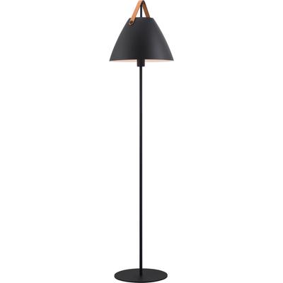 Stehlampe "Strap", braun (schwarz, braun), Ø 36cm H: 154cm, DESIGN FOR THE PEOPLE, Lampen