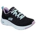 Sneaker SKECHERS "ARCH FIT - COMFY WAVE" Gr. 41, schwarz (schwarz, lavendel) Damen Schuhe Sneaker