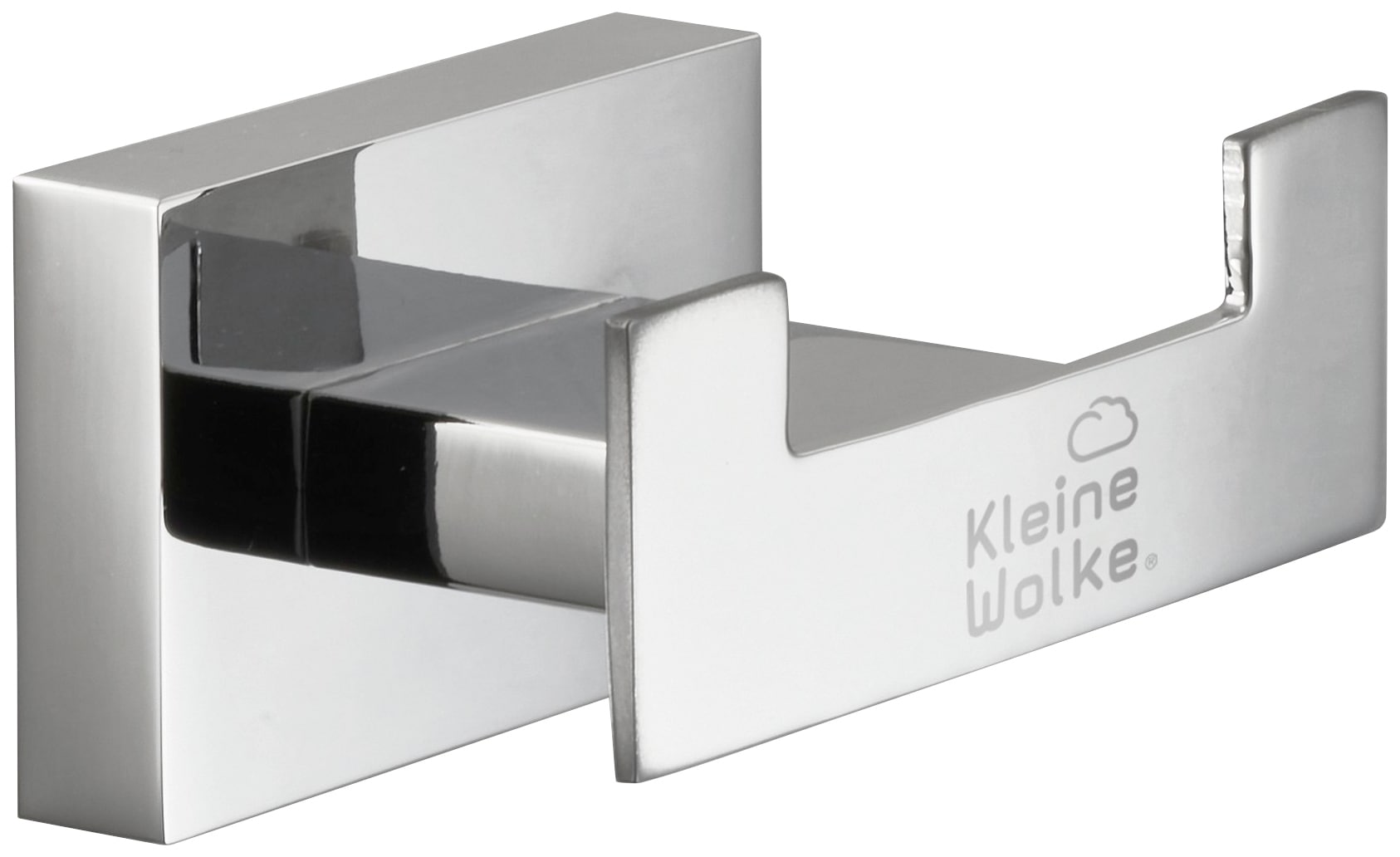 Wandhaken KLEINE WOLKE "Meo", silber (silberfarben), B:7cm H:3,5cm L:4,7cm, Messing, Haken, Wandhaken, Belastbarkeit bis zu 5 kg, Edelstahl