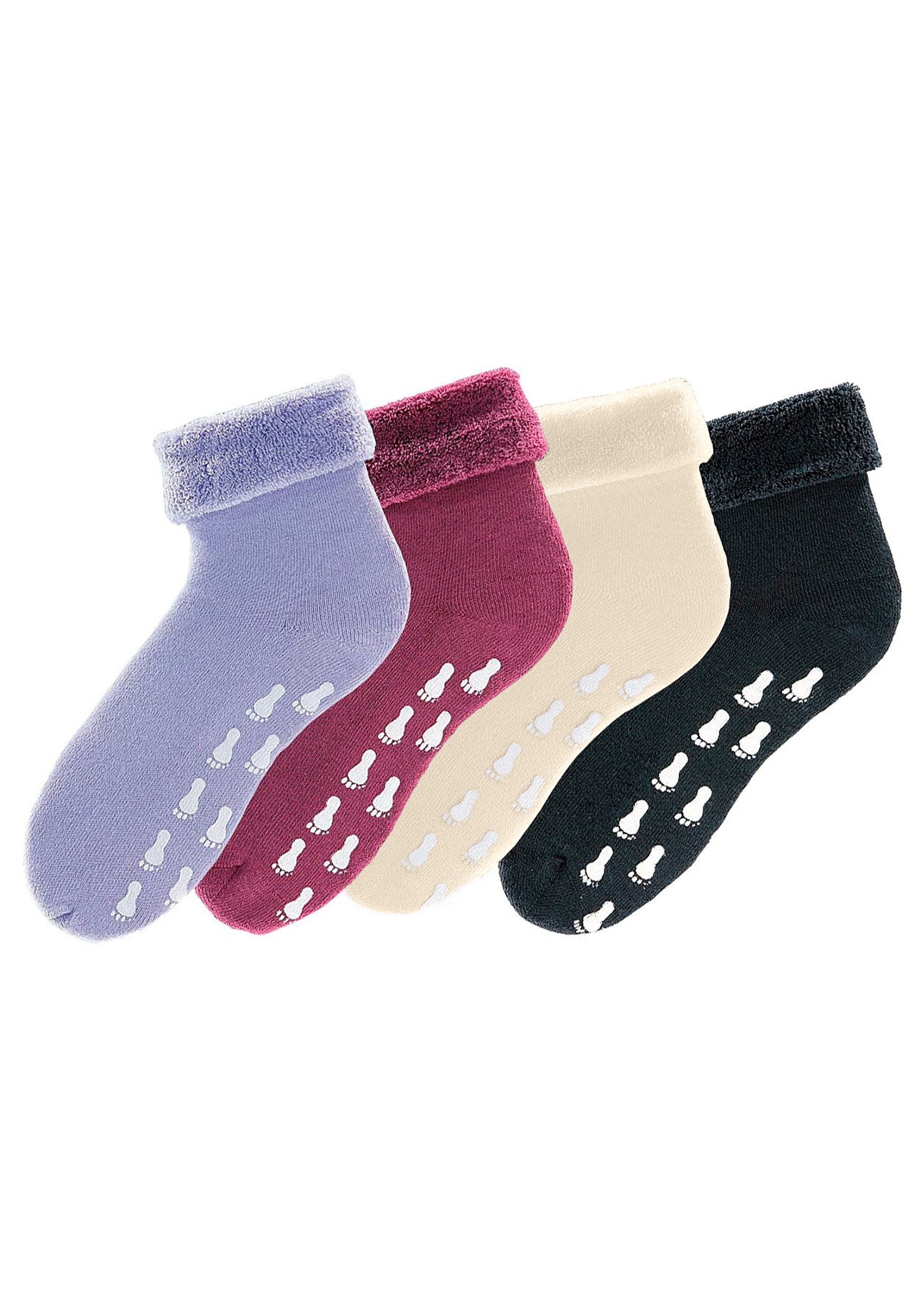 ABS-Socken GO IN, Damen, Gr. 35-38, bunt, Baumwolle, Elasthan, Polyamid, unifarben, elastisch, Socken, mit Antirutschsohle und Vollfrottee