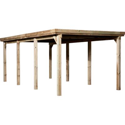 Einzelcarport WEKA "617 Gr.2", braun, H: 215cm, Carports