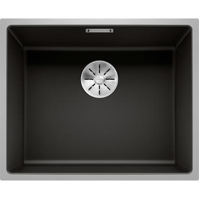 BLANCO Granitspüle "SUBLINE 500-IF SteelFrame" Küchenspülen Gr. beidseitig, schwarz Küchenspülen