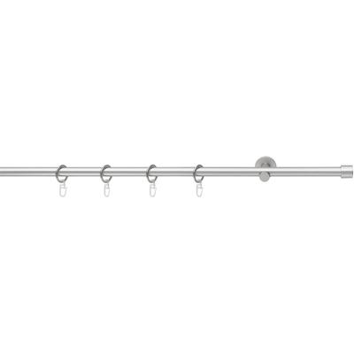 Gardinenstange GOOD LIFE "CAP" Gr. 2, grau (chromfarben), L:310cm Ø:16mm, Metall, Kunststoff, Gardinenstangen, mit Ringen Image