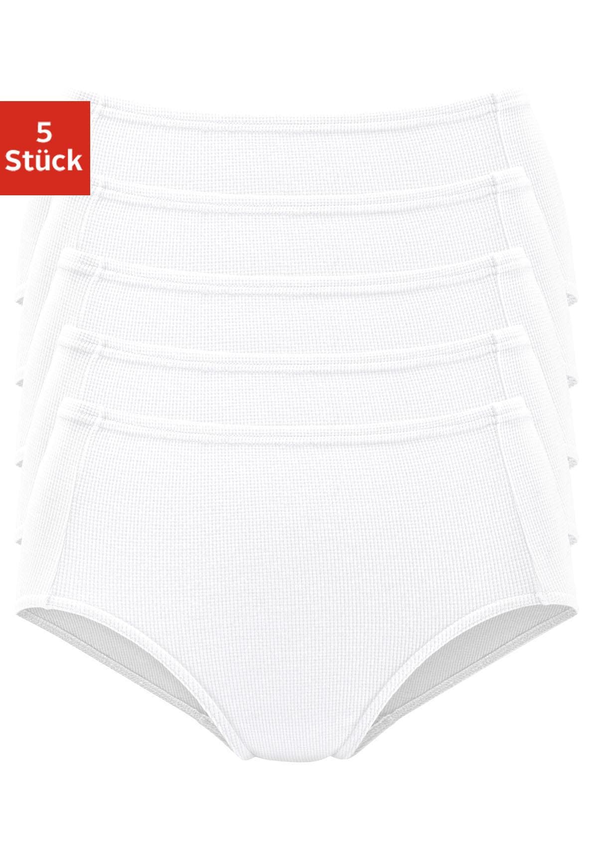 Taillenslip PETITE FLEUR, Damen, Gr. 58, weiß, Piqué, Obermaterial: 95% Baumwolle, 5% Elasthan, unifarben, körpernah, Unterhosen, aus weicher Pikee-Qualität, Topseller Image