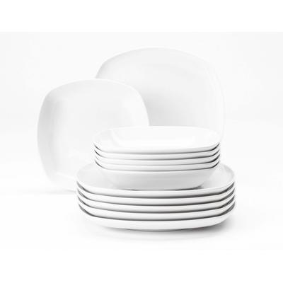 Tafelservice SELTMANN WEIDEN "Geschirr-Set Lido", weiß, 12 tlg., Porzellan, Geschirr-Sets, Geschirr, Teller-Set, Teller 12 Teile, für 6 Personen, Made in Germany Image
