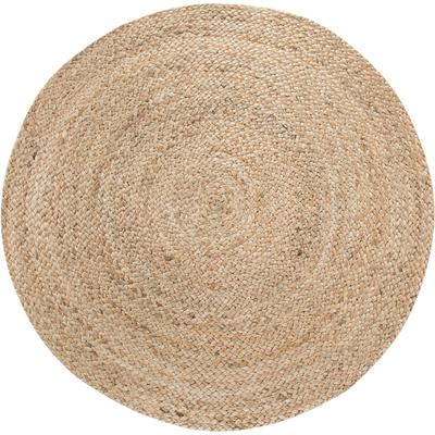 Teppich MY HOME "Mataro", beige (natur), H:4mm Ø:80cm, Jute, Teppiche, Wendeteppich, Flachgewebe, Obermaterial: 100% Jute Image