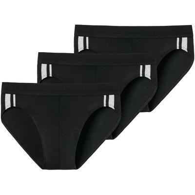 Rioslip SCHIESSER "95/5", Herren, Gr. 6 (L), schwarz (000, schwarz), Single Jersey, Obermaterial: 95% Baumwolle, 5% Elasthan, unifarben, eng, Unterhosen, mit softem, tonalem Bund Image