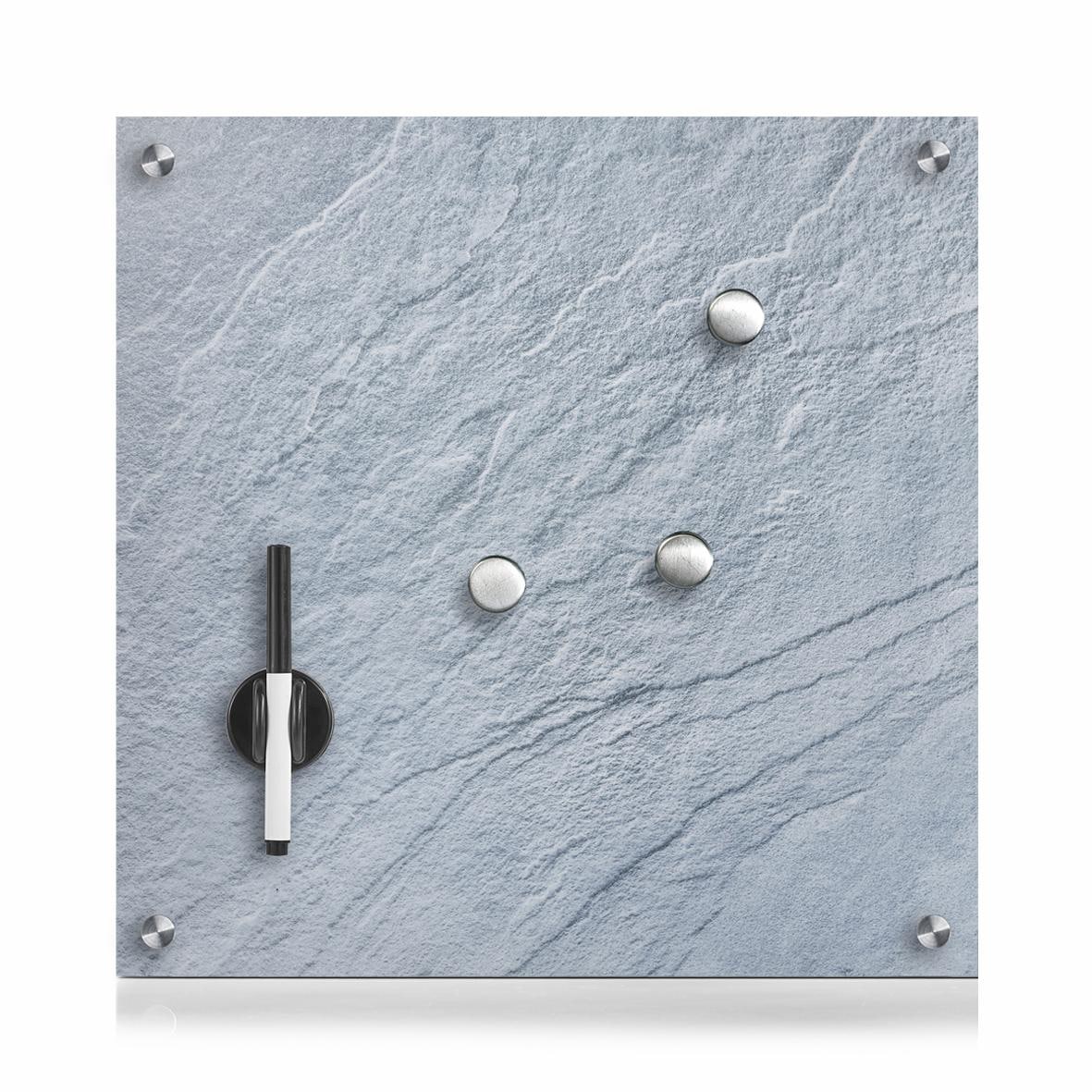 Pinnwand ZELLER PRESENT "Schiefer", grau, Tafeln, Glas, grau 40x40 Image