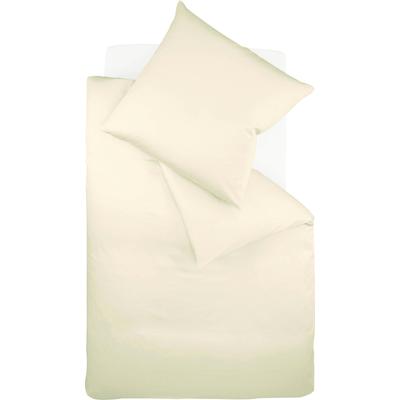 Bettwäsche FLEURESSE "Colours in 135x200, 155x220 oder 200x200 cm", beige (creme), B/L: 155cm x 200cm, , Interlock-Jersey, B/L: 80cm x 80cm, Interlock-Jersey, Obermaterial: 100% Baumwolle, Bettwäsche, Bettwäsche aus 100% Baumwolle, uni, mit... Image