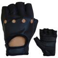 Motorradhandschuhe PROANTI Handschuhe Gr. M, schwarz Motorradhandschuhe fingerlose Chopper-Handschuhe aus Leder