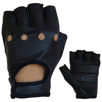 Motorradhandschuhe PROANTI Handschuhe Gr. XL, schwarz fingerlose Chopper-Handschuhe aus Leder