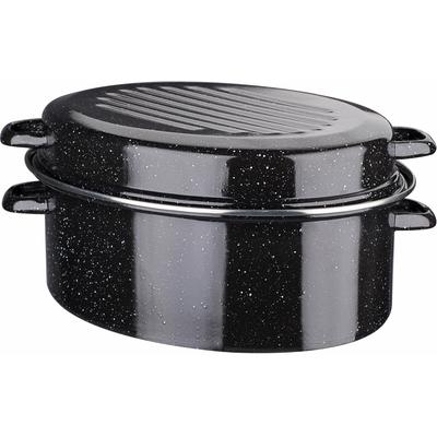 Bräter GSW, schwarz (schwarz, maße (breite x länge x höhe): 29,5 cm x 40 cm x 18 cm), B:29,5cm H:18cm L:40cm, Töpfe, Induktion Image
