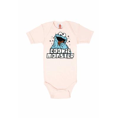 Body LOGOSHIRT Gr. 74, EURO-Größen, rosa (hellrosa) Baby Bodies Sesamstraße mit Druckknöpfen