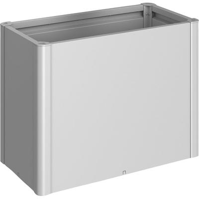 Hochbeet BIOHORT "Belvedere", silber (silberfarben, metallic), B:102cm H:77cm T:53cm, Stahlblech, Pflanzgefäße, BxTxH: 102x53x77 cm