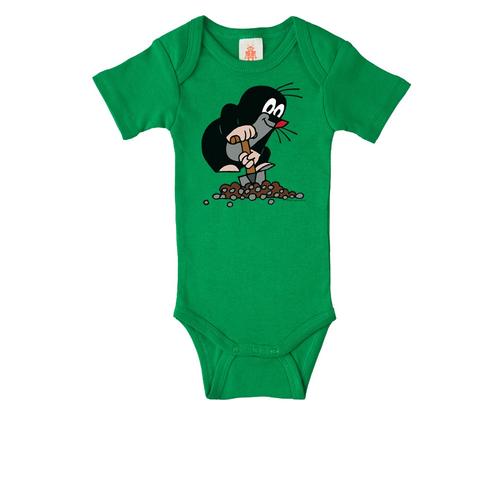 LOGOSHIRT Body, mit Der kleine Maulwurf-Aufdruck grün Baby Body Babybodies Babywäsche