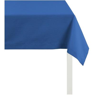 Tischdecke APELT "4362 Rips - UNI" Gr. 3, blau, B:130cm L:170cm, Polyester, Baumwolle, Tischdecken, UNI-BASIC Image