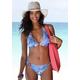 Bikini-Hose S.OLIVER "Maya" Gr. 32, N-Gr, blau (blau, bedruckt) Damen Badehosen Ocean Blue