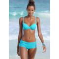 Bikini-Hotpants BUFFALO "Happy" Gr. 44, N-Gr, blau (türkis) Damen Badehosen Ocean Blue