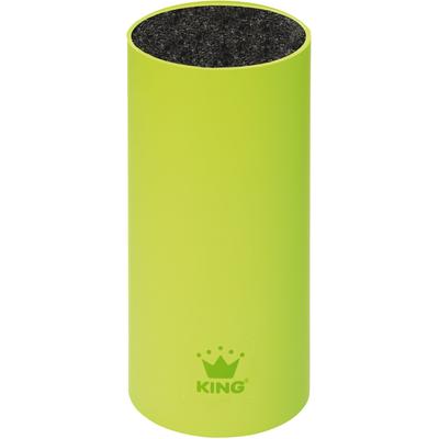 Messerblock KING "Soft Touch", grün, H:22,5cm Ø:12cm, Messerblöcke, mit rutschhemmender Oberfläche
