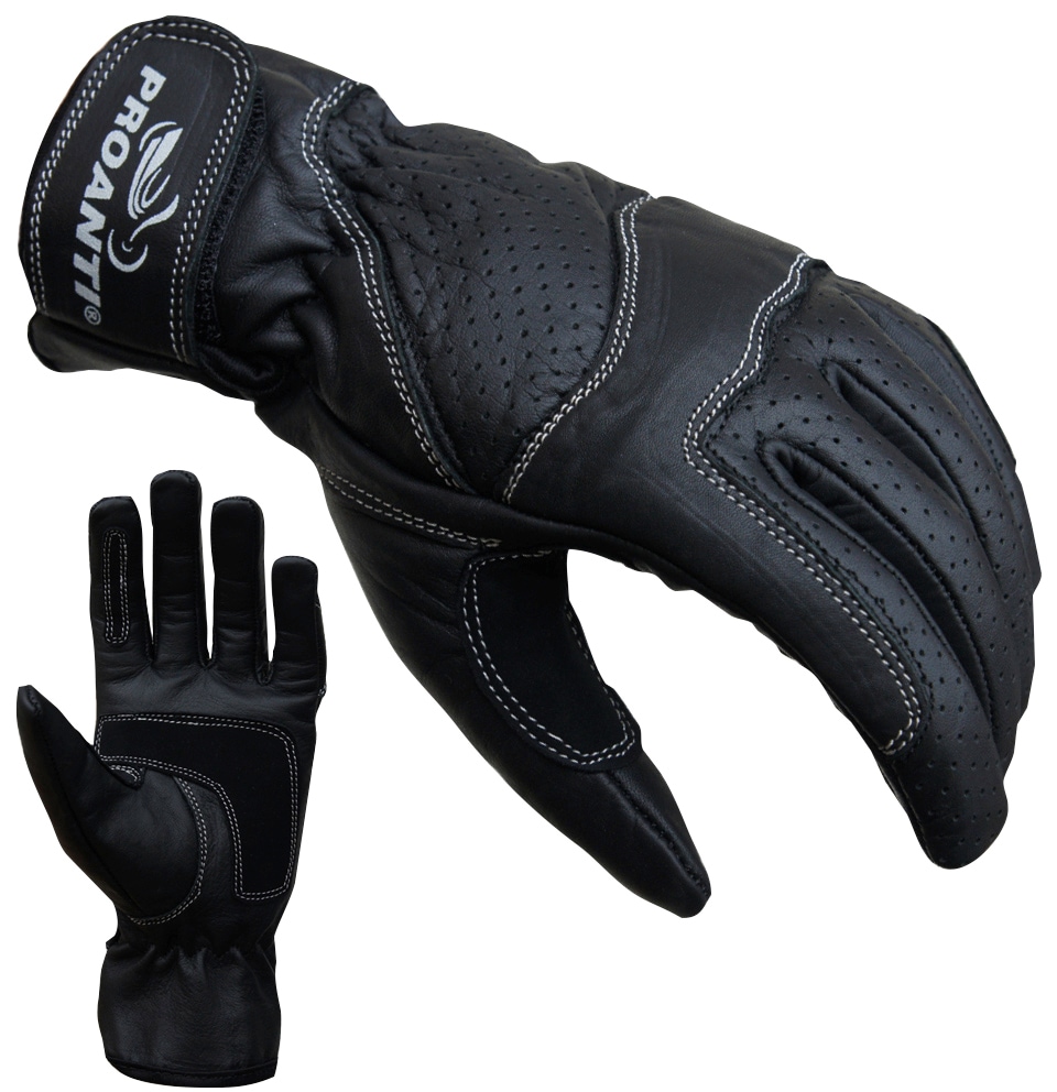 Motorradhandschuhe PROANTI Gr. S, schwarz, Handschuhe, S, Obermaterial: 100% Rindsleder. Innenfutter: 100% Polyester, Damen Leder Handschuhe Image