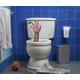 PAPERMOON Fototapete "Arm in Toilette" Tapeten Gr. B/L: 3,50 m x 2,60 m, Bahnen: 7 St., bunt Fototapeten