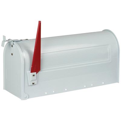 Briefkasten BURG WÄCHTER "U.S. Mailbox", weiß, B:480mm H:220mm T:170mm, Stahl, Briefkästen, mit großem Fassungsvermögen