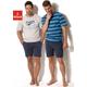 Shorty H.I.S Gr. 52/54, blau (marine, grau, meliert, marine, aquablau) Herren Homewear-Sets Pyjamas