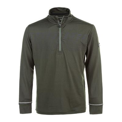 Langarmshirt ENDURANCE "Loopy Jr.", Kinder, Gr. 140, grün (dunkelgrün, grün), 88% Polyester, 12% Elasthan, bedruckt, sportlich, normal, ohne Ausschnitt, Langarm, Shirts, mit schnell trocknender QUICK DRY Technologie