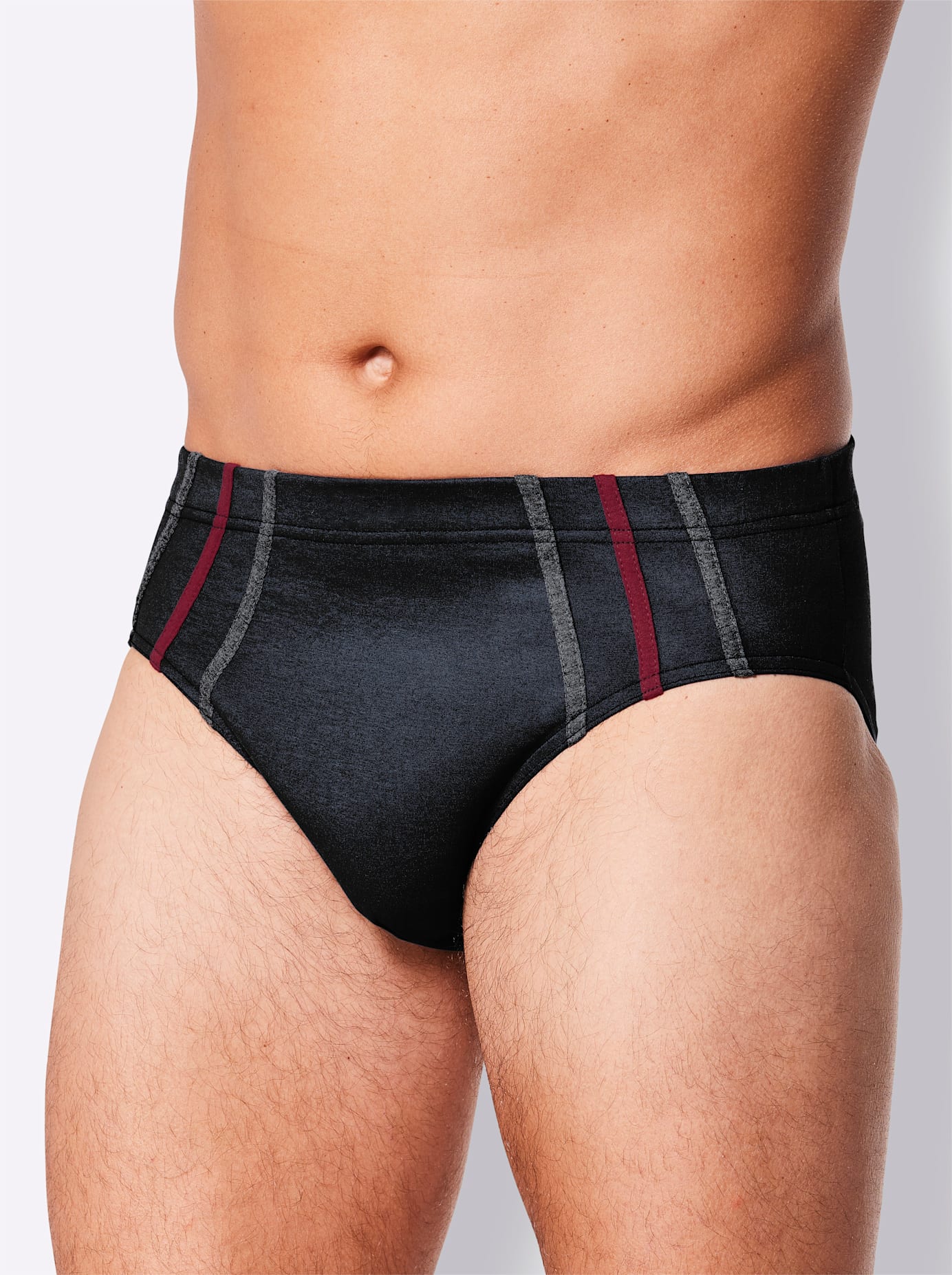 Slip KINGS CLUB, Herren, Gr. 5, schwarz-weiß (3x weiß, 2x schwarz), 100% Baumwolle, Unterhosen Image