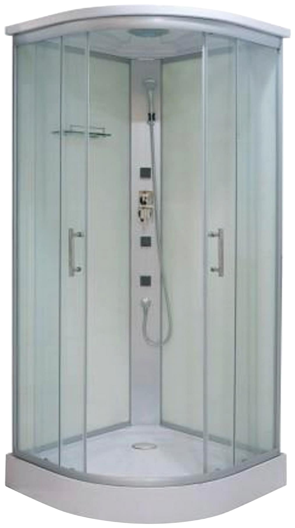 Komplettdusche SANOTECHNIK "Tango", silber, B:90cm H:215cm T:90cm, Duschkabinen, inkl. Kopf-Regenbrause