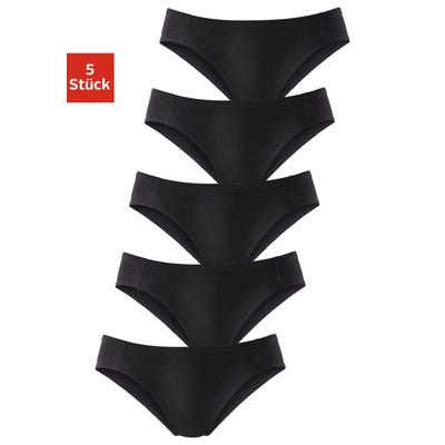 Bikinislip PETITE FLEUR, Damen, Gr. 36, schwarz, Piquu00e9, Obermaterial: 95% Baumwolle, 5% Elasthan, unifarben, körpernah, Unterhosen, aus weicher Pikee-Qualität, Topseller Image