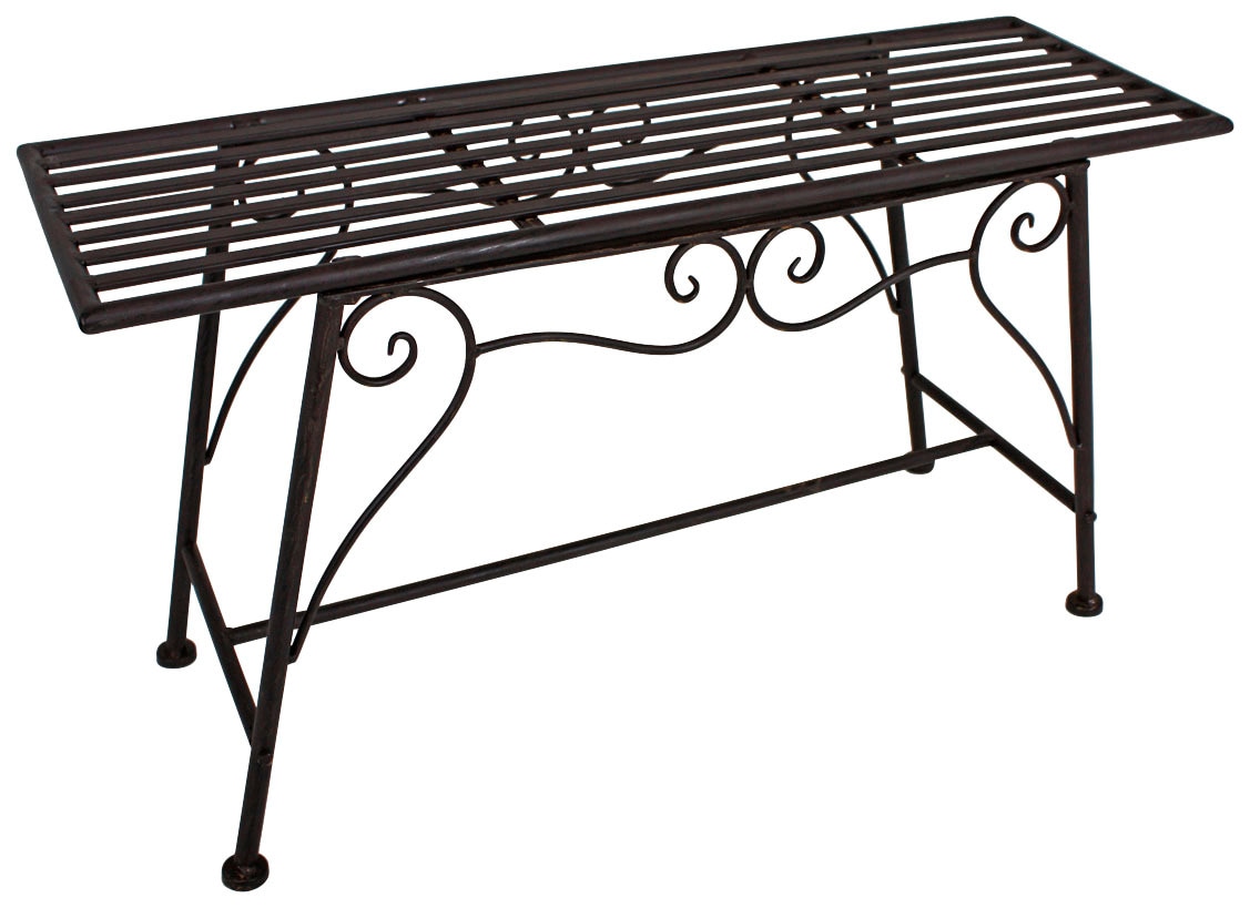 Gartenbank GARDEN PLEASURE "Lorin, TOPSELLER", braun (rost), B:83cm H:45cm T:27cm, Stahl, Sitzbänke, für zwei Personen, Rost-Optik