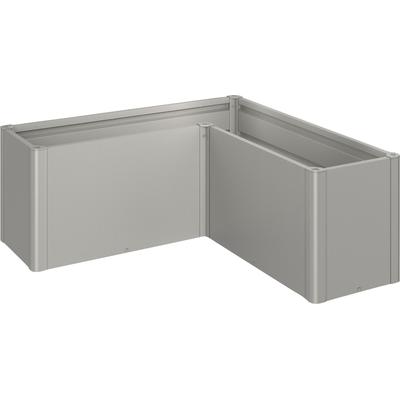 Hochbeet BIOHORT "Belvedere", grau (quarzgrau, metallic), B:152cm H:61cm T:152cm, Stahlblech, Pflanzgefäße, BxTxH: 152x152x61 cm
